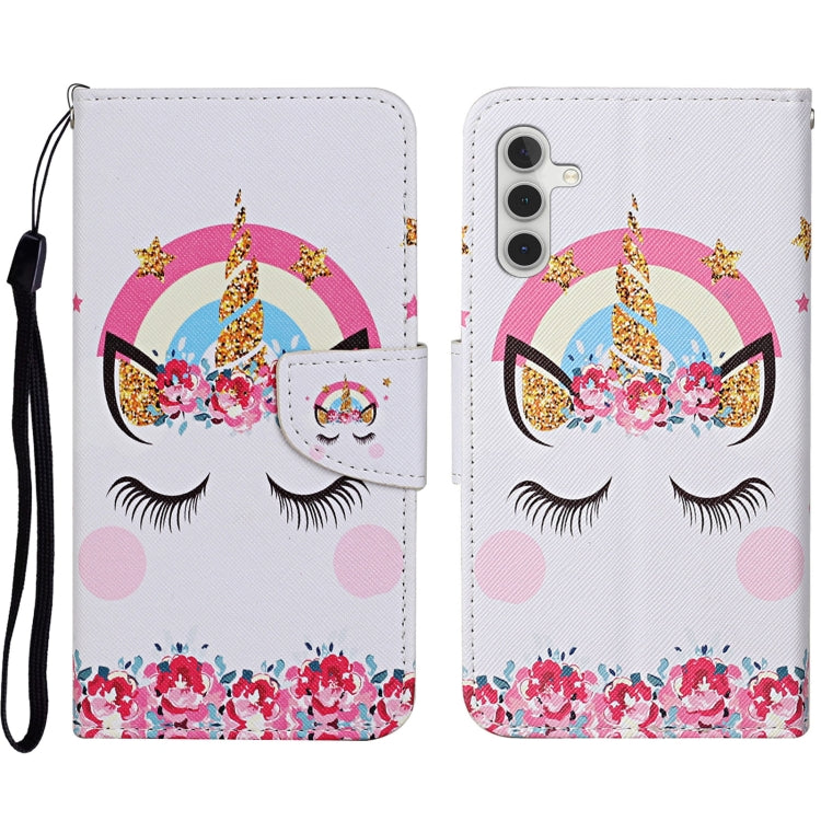 Colored Drawing Pattern Leather Phone Case, For Samsung Galaxy A14 5G