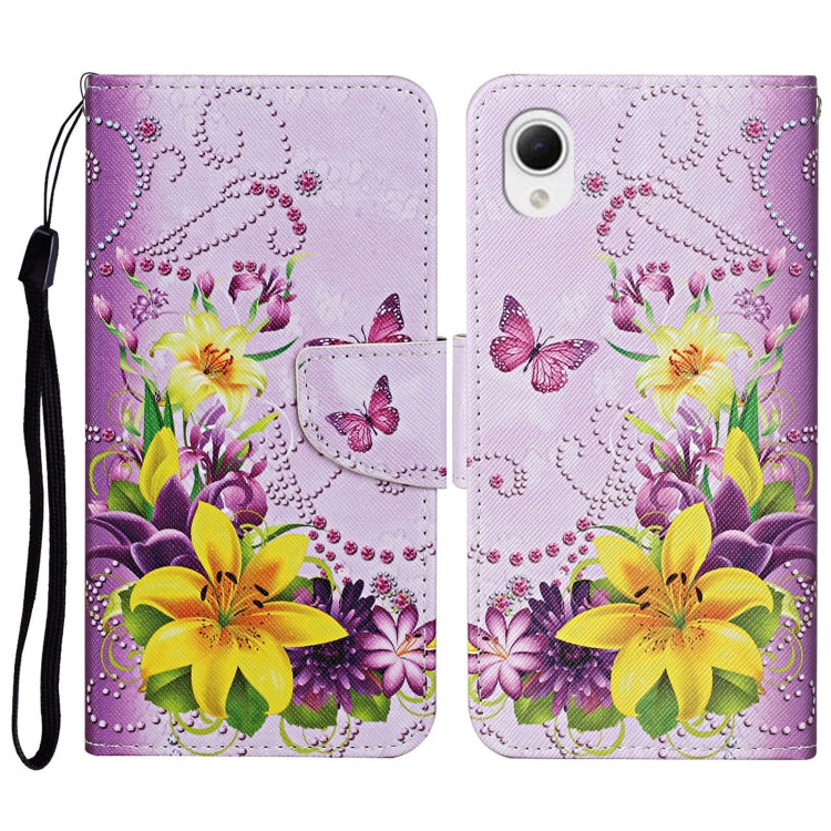 Colored Drawing Pattern Leather Phone Case, For Samsung Galaxy A23e