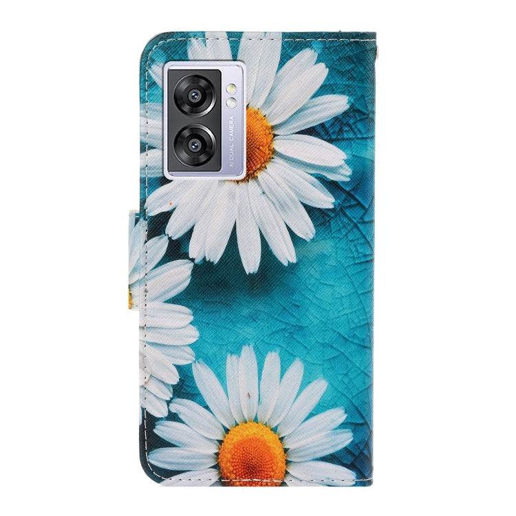 Colored Drawing Pattern Leather Phone Case, For OPPO A57 2022