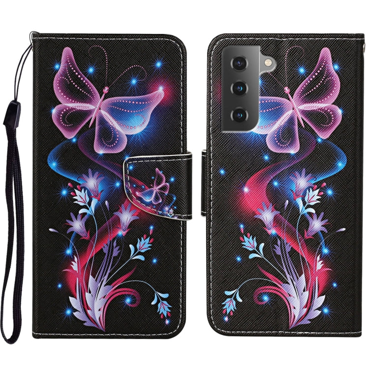 Colored Drawing Pattern Leather Phone Case, For Samsung Galaxy S23 5G