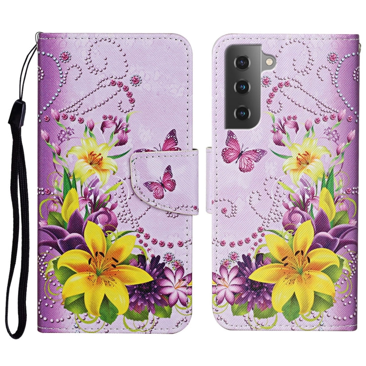 Colored Drawing Pattern Leather Phone Case, For Samsung Galaxy S23 5G