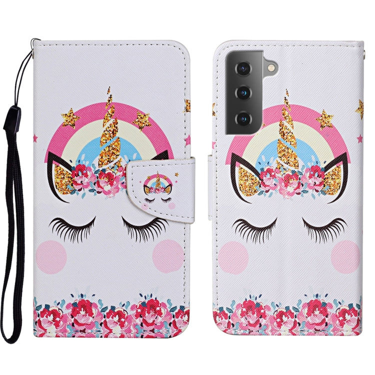 Colored Drawing Pattern Leather Phone Case, For Samsung Galaxy S23 5G