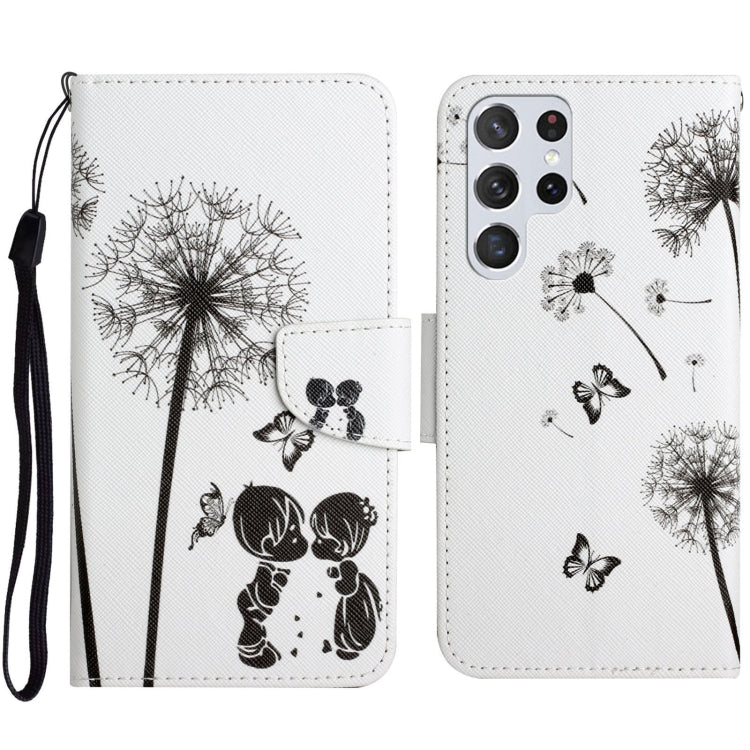 Colored Drawing Pattern Leather Phone Case, For Samsung Galaxy S23 Ultra 5G