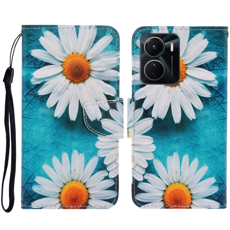 Colored Drawing Pattern Leather Phone Case, For vivo Y16