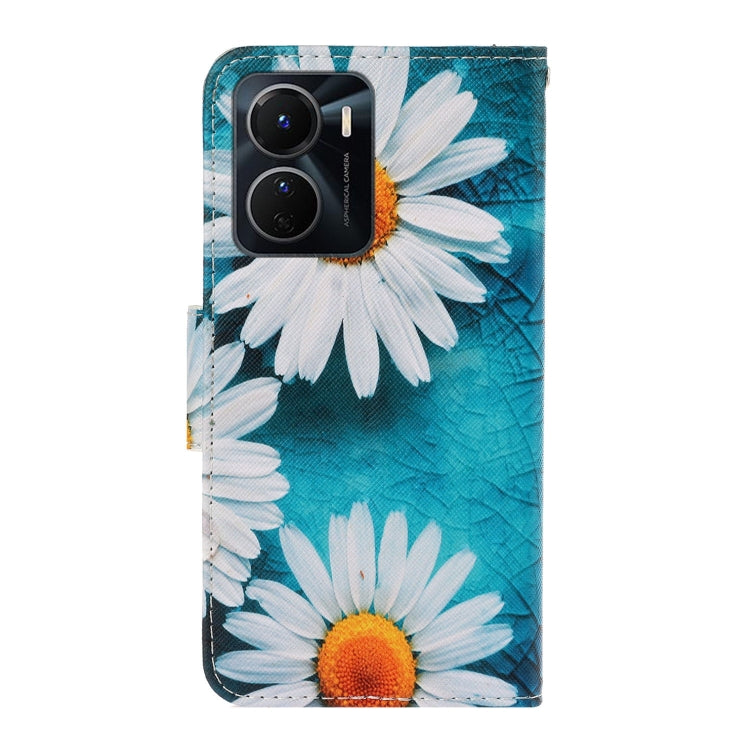 Colored Drawing Pattern Leather Phone Case, For vivo Y16