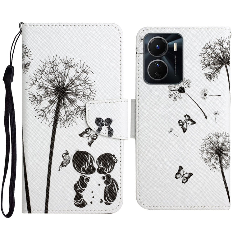 Colored Drawing Pattern Leather Phone Case, For vivo Y16