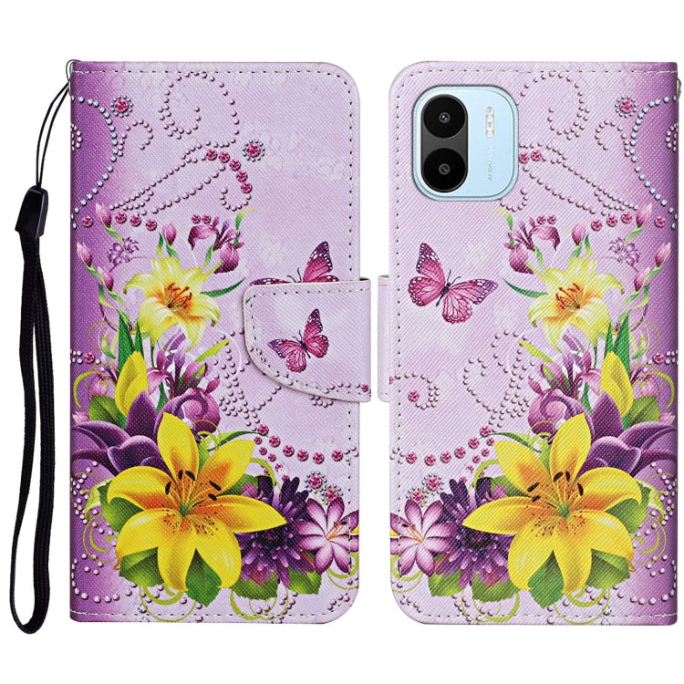 Colored Drawing Pattern Leather Phone Case