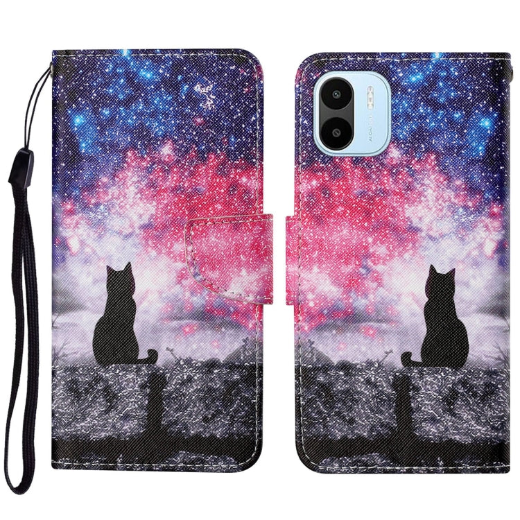 Colored Drawing Pattern Leather Phone Case
