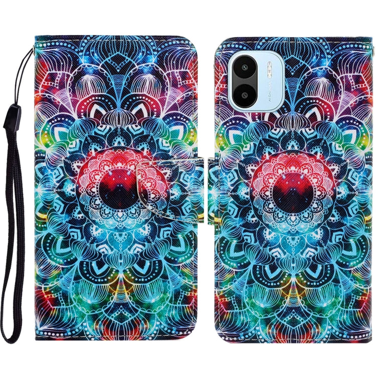 Colored Drawing Pattern Leather Phone Case