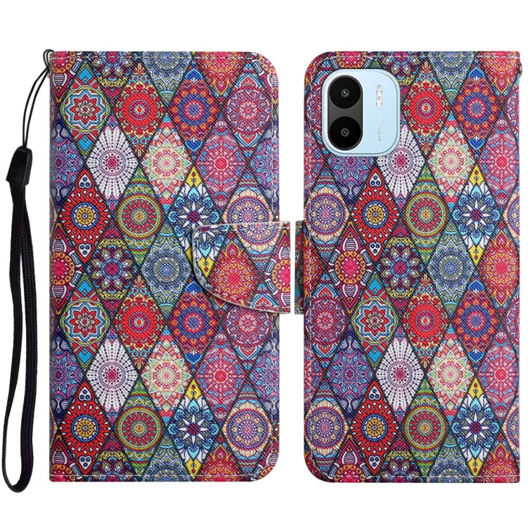 Colored Drawing Pattern Leather Phone Case