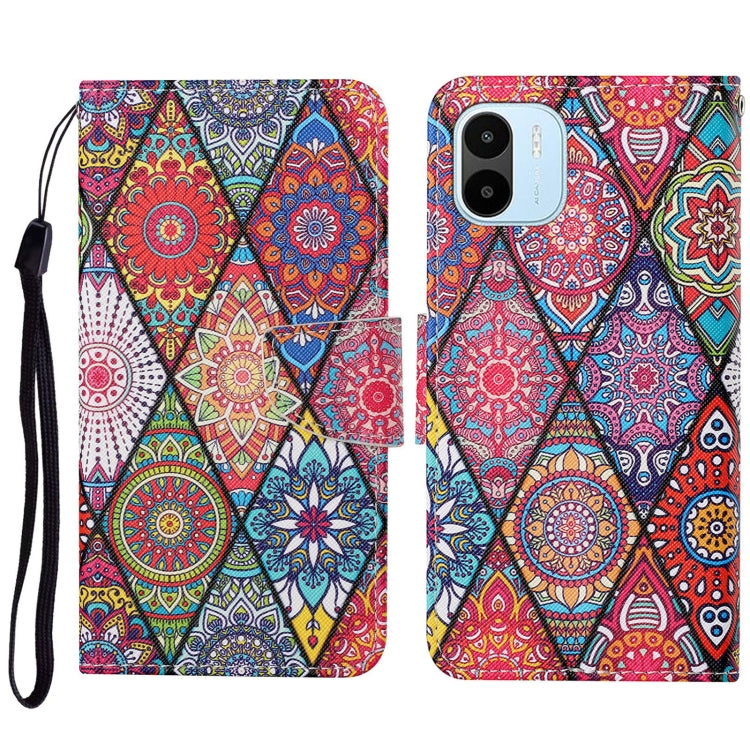 Colored Drawing Pattern Leather Phone Case