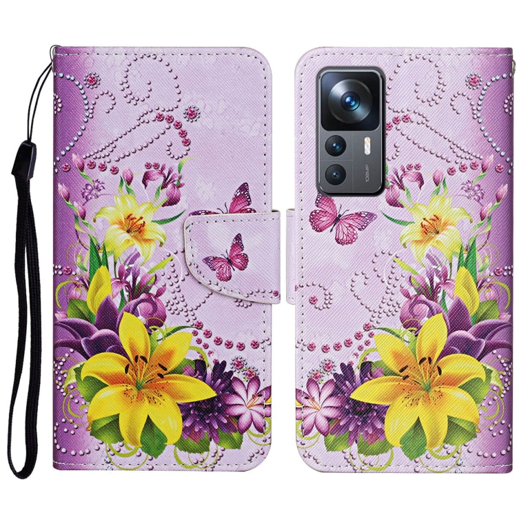 Colored Drawing Pattern Leather Phone Case, For Xiaomi 12T / 12T Pro / Redmi K50 Ultra