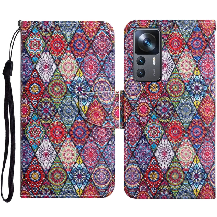 Colored Drawing Pattern Leather Phone Case, For Xiaomi 12T / 12T Pro / Redmi K50 Ultra