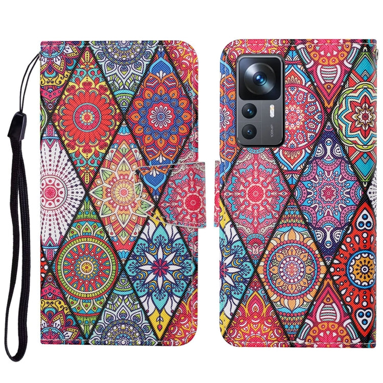 Colored Drawing Pattern Leather Phone Case, For Xiaomi 12T / 12T Pro / Redmi K50 Ultra