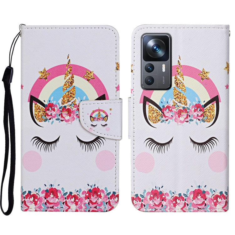 Colored Drawing Pattern Leather Phone Case, For Xiaomi 12T / 12T Pro / Redmi K50 Ultra