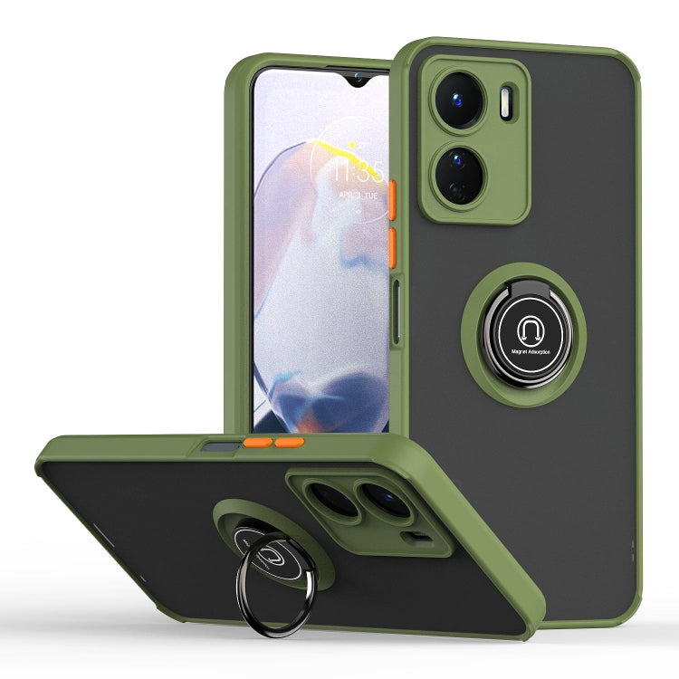 Q Shadow 1 Series TPU + PC Phone Case with Ring, For vivo Y16