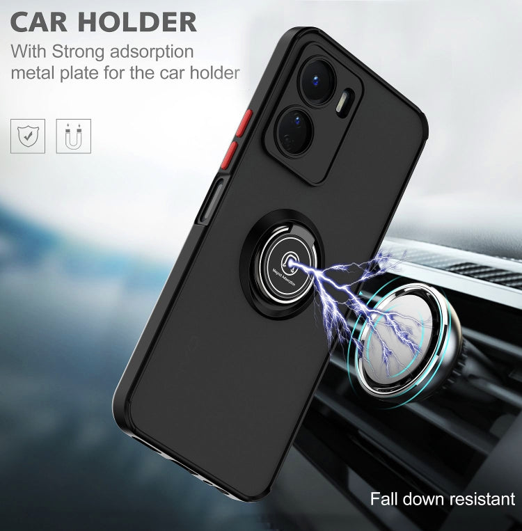 Q Shadow 1 Series TPU + PC Phone Case with Ring, For vivo Y16