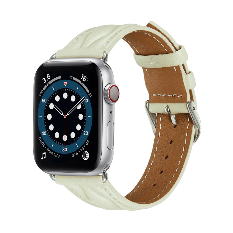 Hyperbolic Wave Leather Strap, For Apple Watch Ultra 49mm / Series 8&7 45mm /, For Apple Watch Series 8&7 41mm /