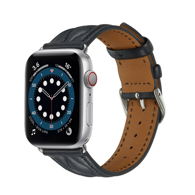 Hyperbolic Wave Leather Strap, For Apple Watch Ultra 49mm / Series 8&amp;7 45mm /, For Apple Watch Series 8&amp;7 41mm /