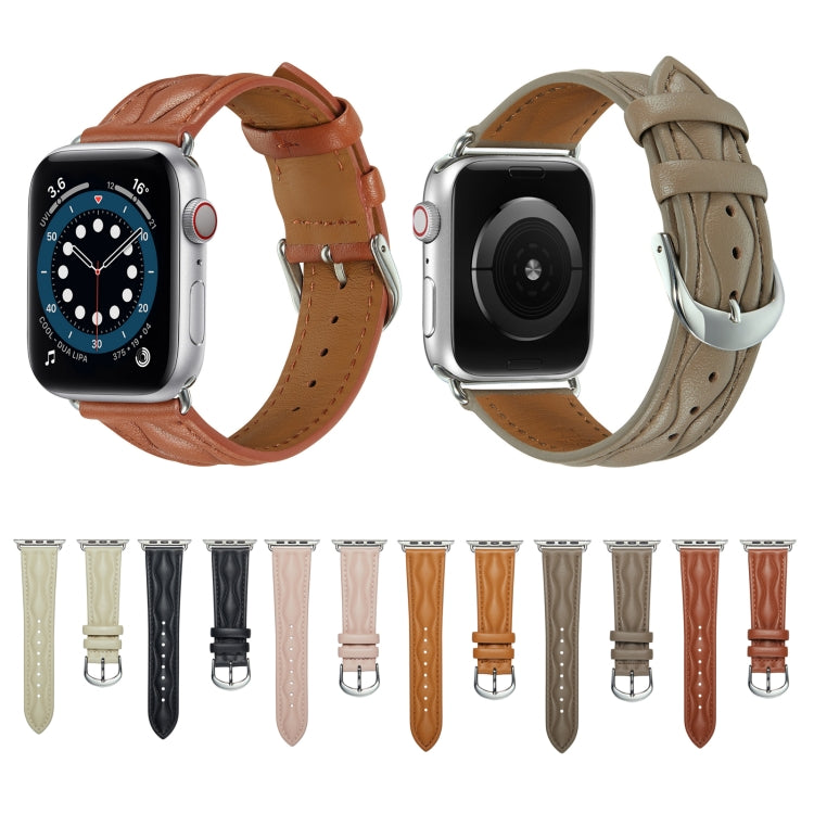 Hyperbolic Wave Leather Strap, For Apple Watch Ultra 49mm / Series 8&7 45mm /, For Apple Watch Series 8&7 41mm /