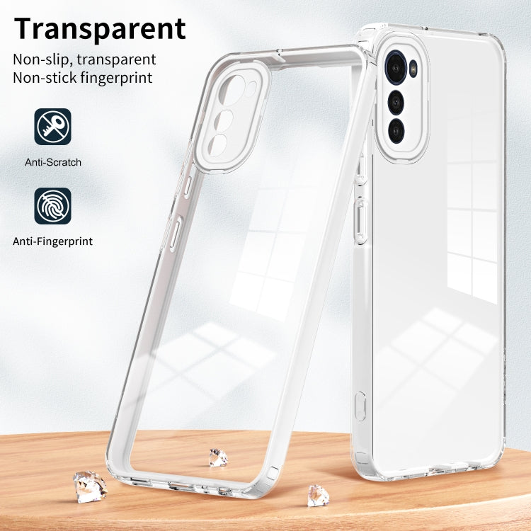 3 in 1 Clear TPU Color PC Frame Phone Case, For Motorola Moto E32, For Motorola Moto G31 / G41, For Motorola Moto G62 5G, For OPPO A17 4G, For Realme C33, For vivo V25 5G / V25e 4G