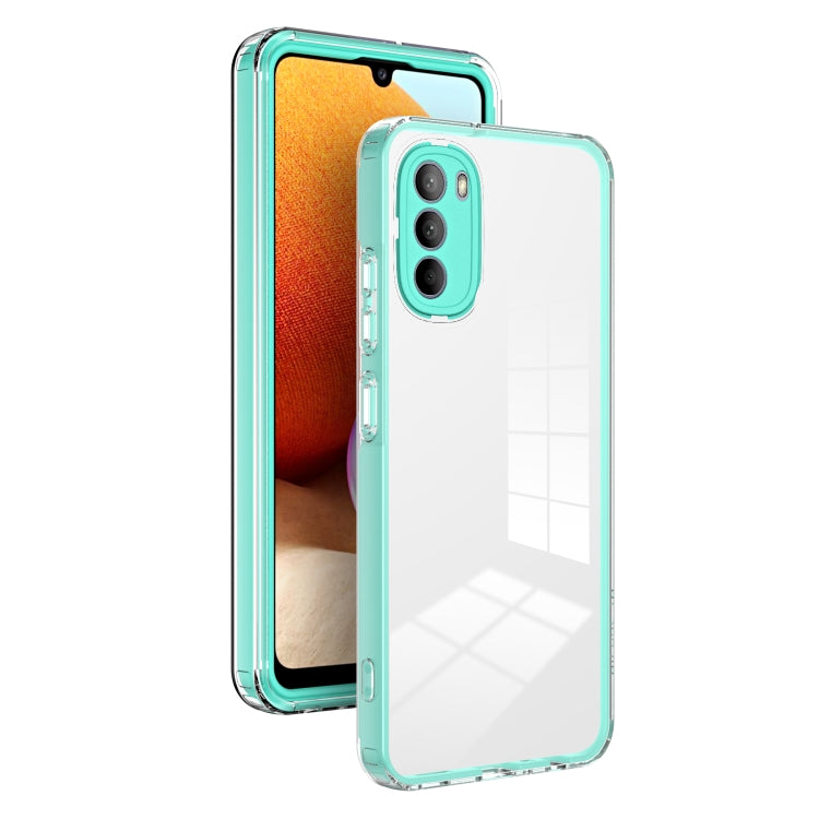 3 in 1 Clear TPU Color PC Frame Phone Case, For Motorola Moto E32, For Motorola Moto G31 / G41, For Motorola Moto G62 5G, For OPPO A17 4G, For Realme C33, For vivo V25 5G / V25e 4G