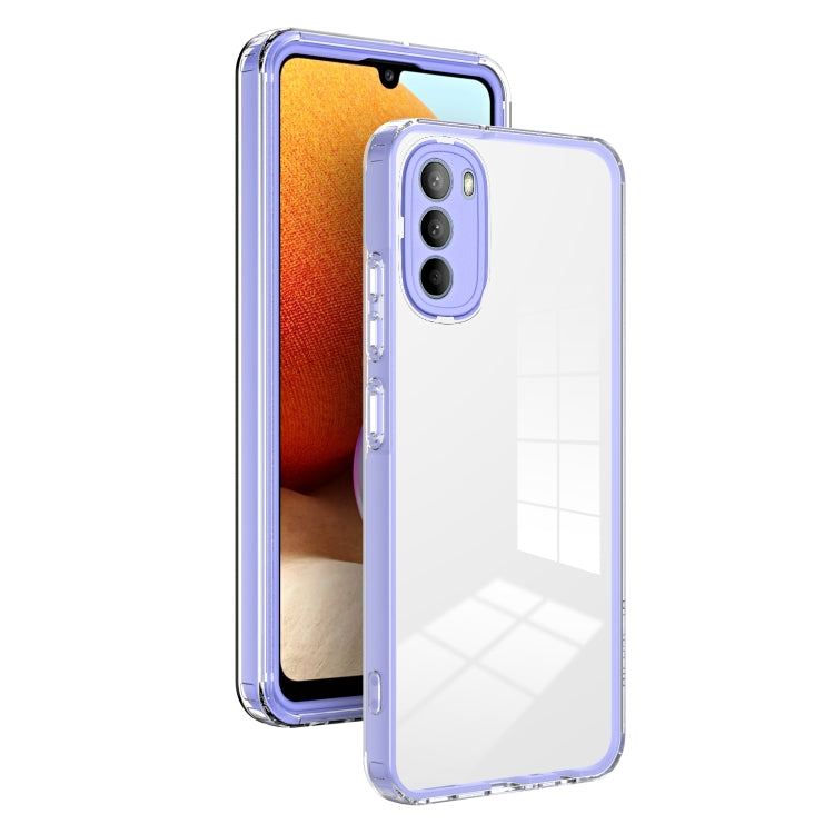 3 in 1 Clear TPU Color PC Frame Phone Case, For Motorola Moto E32, For Motorola Moto G31 / G41, For Motorola Moto G62 5G, For OPPO A17 4G, For Realme C33, For vivo V25 5G / V25e 4G