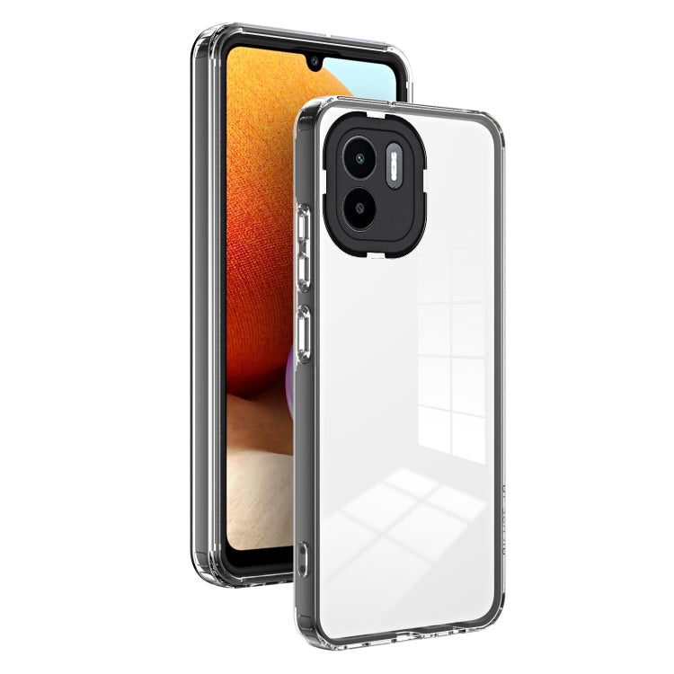 3 in 1 Clear TPU Color PC Frame Phone Case, For Xiaomi Redmi A1