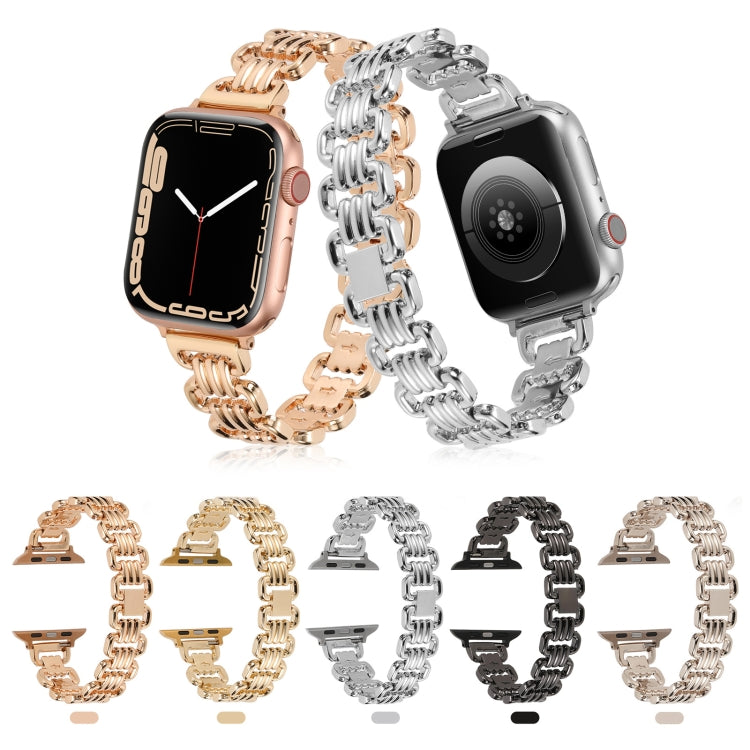 U-chain Metal Watch Band, For Apple Watch Ultra 49mm / Series 8&amp;7 45mm / SE 2&amp;6&amp;SE&amp;5&amp;4 44mm / 3&amp;2&amp;1 42mm, For Apple Watch Series 8&amp;7 41mm / SE 2&amp;6&amp;SE&amp;5&amp;4 40mm / 3&amp;2&amp;1 38mm