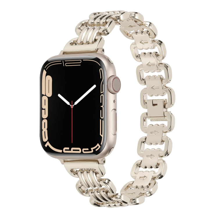 U-chain Metal Watch Band, For Apple Watch Ultra 49mm / Series 8&amp;7 45mm / SE 2&amp;6&amp;SE&amp;5&amp;4 44mm / 3&amp;2&amp;1 42mm, For Apple Watch Series 8&amp;7 41mm / SE 2&amp;6&amp;SE&amp;5&amp;4 40mm / 3&amp;2&amp;1 38mm