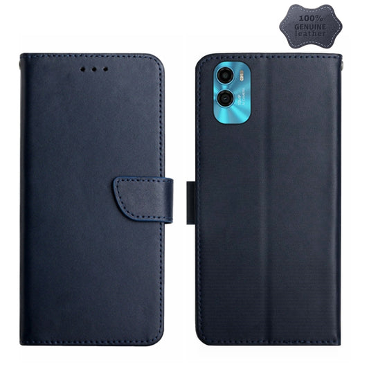 Genuine Leather Fingerprint-proof Flip Phone Case, For Motorola Moto E22s, For Realme 9i 5G, For Realme 10 Pro+