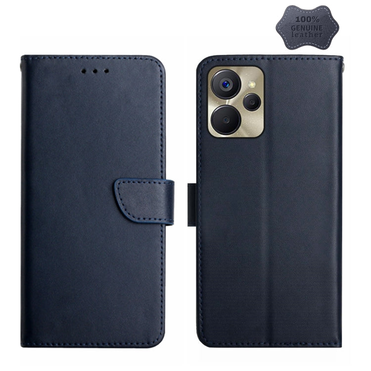 Genuine Leather Fingerprint-proof Flip Phone Case, For Motorola Moto E22s, For Realme 9i 5G, For Realme 10 Pro+