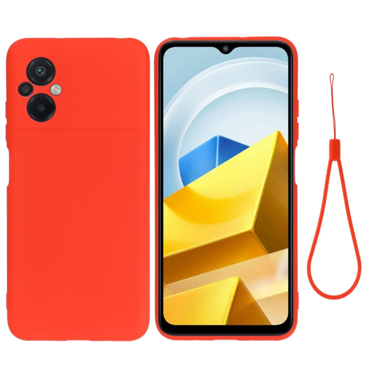 Solid Color Liquid Silicone Dropproof Full Coverage Protective Case, For Xiaomi Poco M5 4G / Redmi 11 Prime 4G