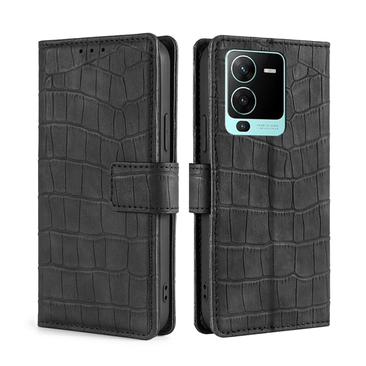 Skin Feel Crocodile Magnetic Clasp Leather Phone Case