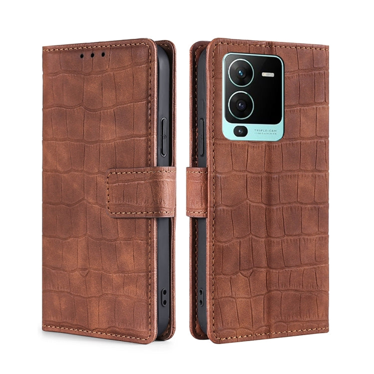 Skin Feel Crocodile Magnetic Clasp Leather Phone Case