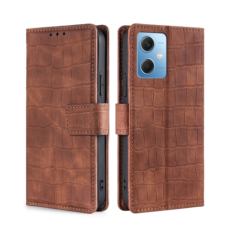 Skin Feel Crocodile Magnetic Clasp Leather Phone Case