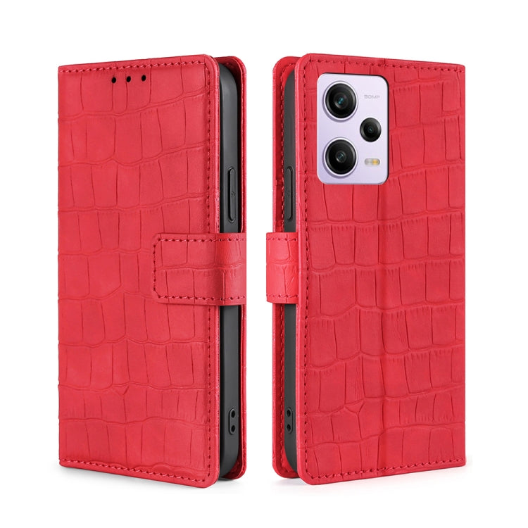 Skin Feel Crocodile Magnetic Clasp Leather Phone Case