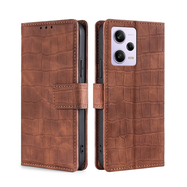 Skin Feel Crocodile Magnetic Clasp Leather Phone Case