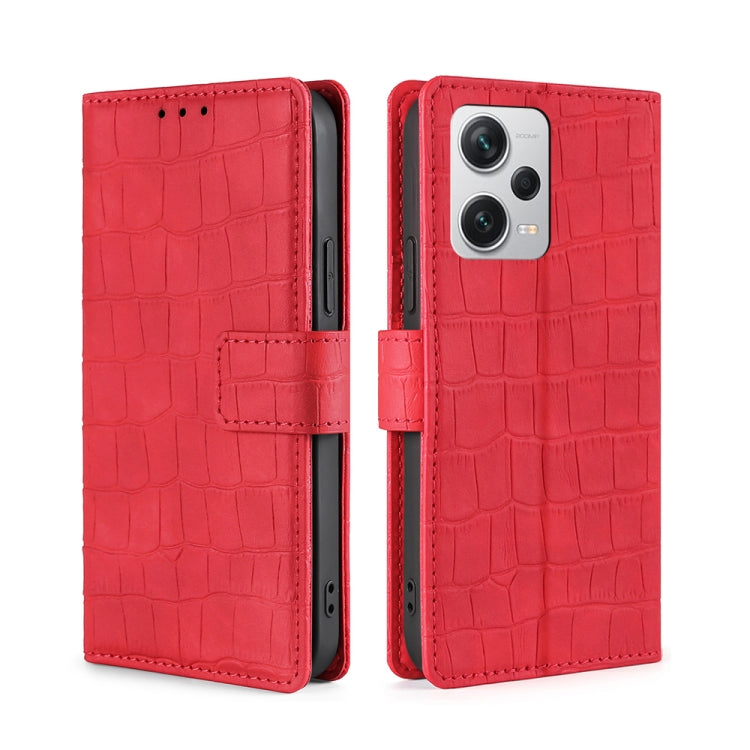 Skin Feel Crocodile Magnetic Clasp Leather Phone Case