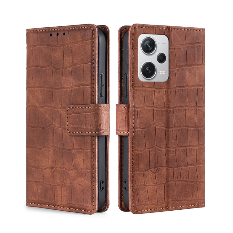 Skin Feel Crocodile Magnetic Clasp Leather Phone Case