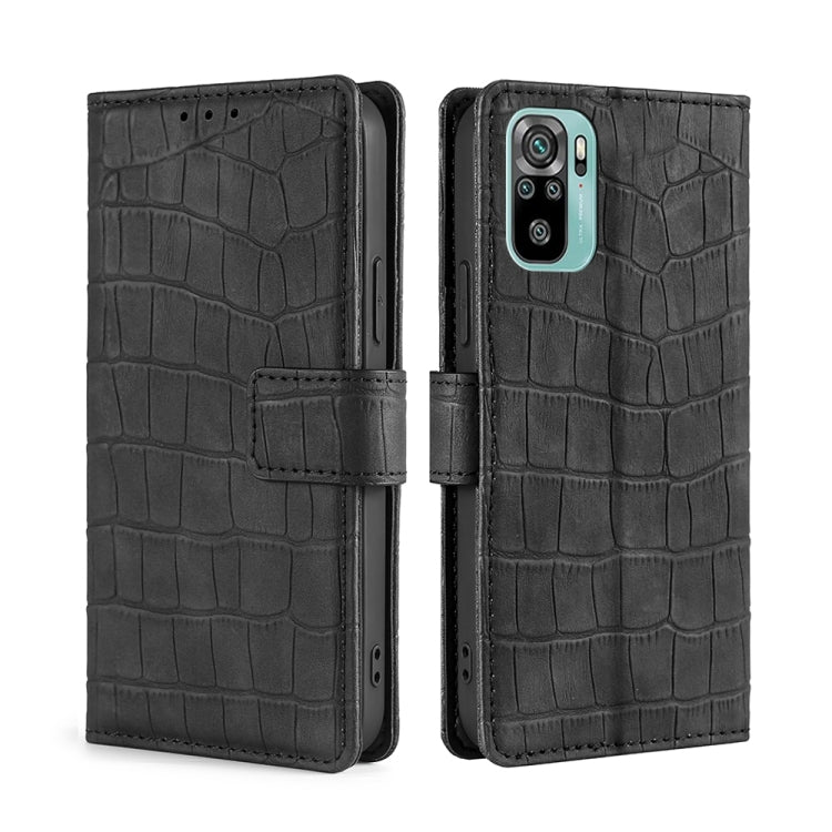 Skin Feel Crocodile Magnetic Clasp Leather Phone Case
