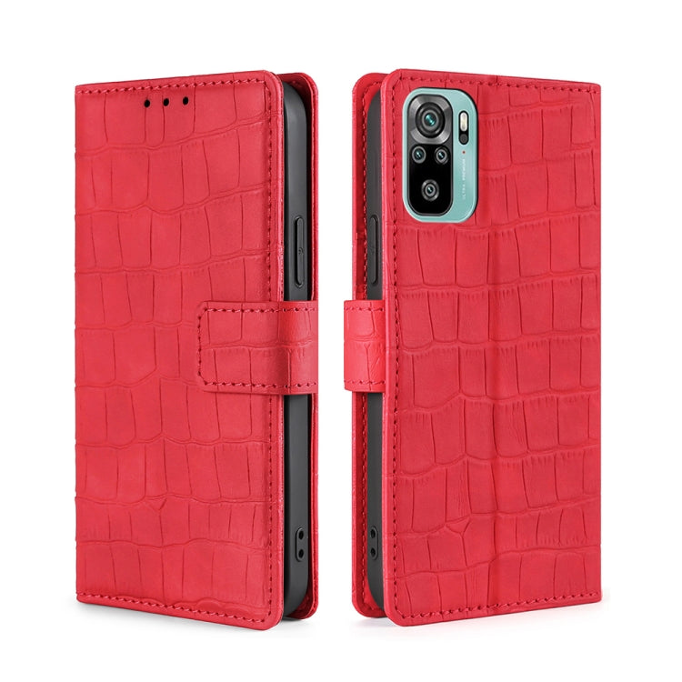 Skin Feel Crocodile Magnetic Clasp Leather Phone Case