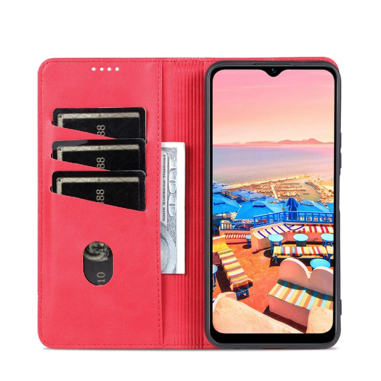 AZNS Magnetic Calf Texture Leather Phone Case