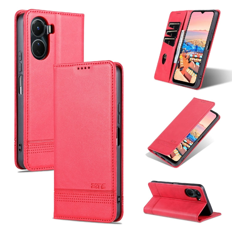 AZNS Magnetic Calf Texture Leather Phone Case, For vivo Y02s 4G/Y16 4G, For Honor X40