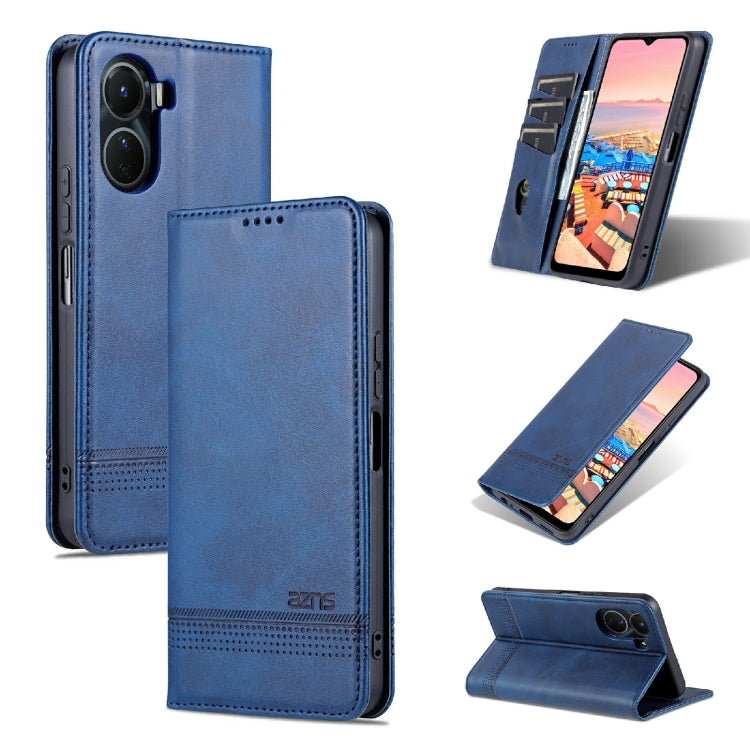 AZNS Magnetic Calf Texture Leather Phone Case, For vivo Y02s 4G/Y16 4G, For Honor X40