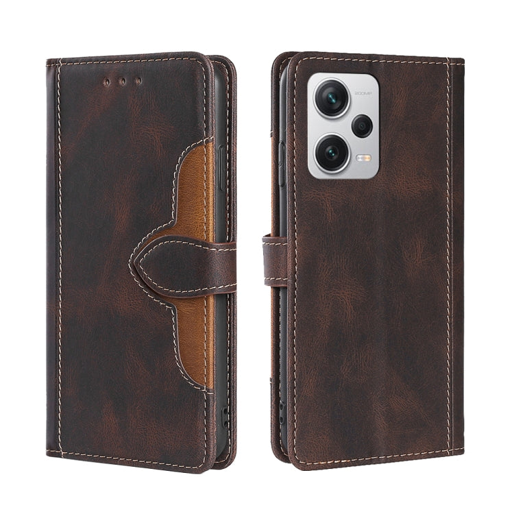 Skin Feel Magnetic Buckle Leather Phone Case, For Motorola Moto G72 4G, For vivo V25 Pro 5G, For Xiaomi Redmi Note 12 China, For Xiaomi Redmi Note 12 Pro 5G China, For Xiaomi Redmi Note 12 Pro+ China, For Xiaomi Redmi A1+ 4G