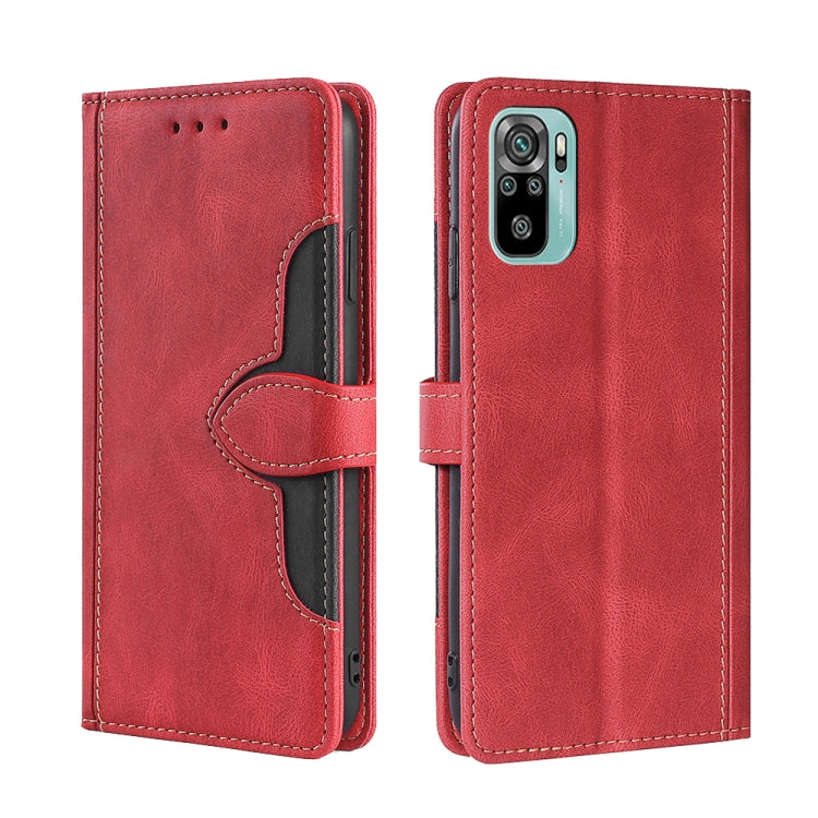 Skin Feel Magnetic Buckle Leather Phone Case