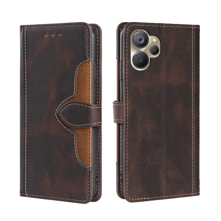 Skin Feel Magnetic Buckle Leather Phone Case