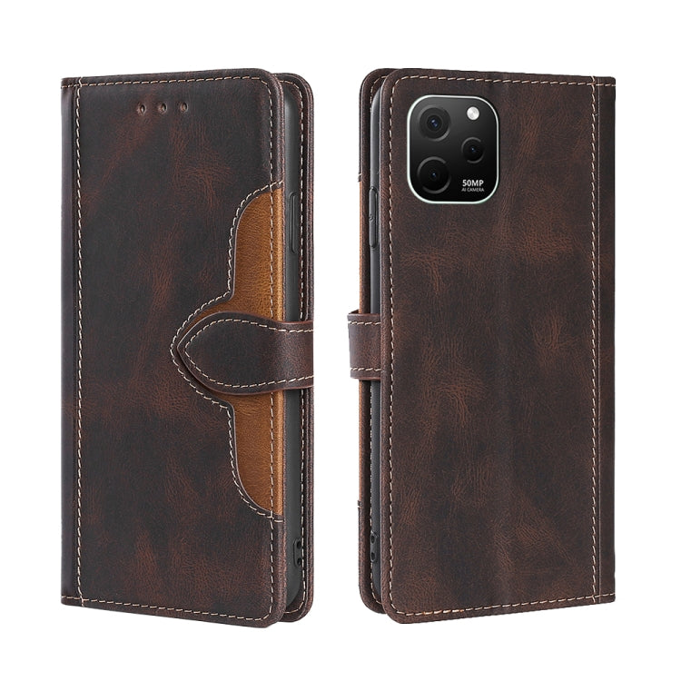 Skin Feel Magnetic Buckle Leather Phone Case