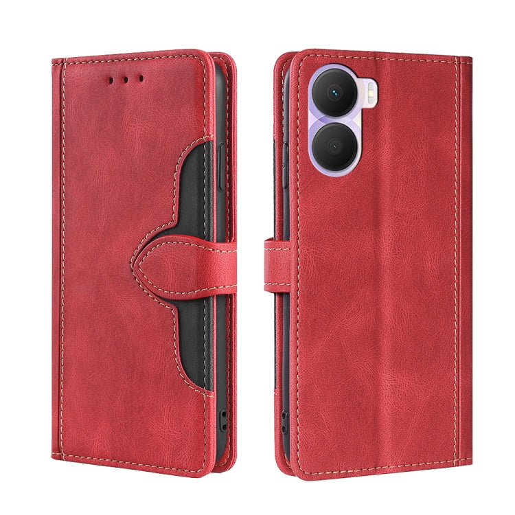 Skin Feel Magnetic Buckle Leather Phone Case